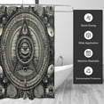 thumbnail image 3 of XMXT Shower Curtain Liner with Iron Hooks, Waterproof Pyramid with Eyes Illustration Shower Curtains for Bathroom Decor Accessories, 72 x 72 inches, 3 of 9