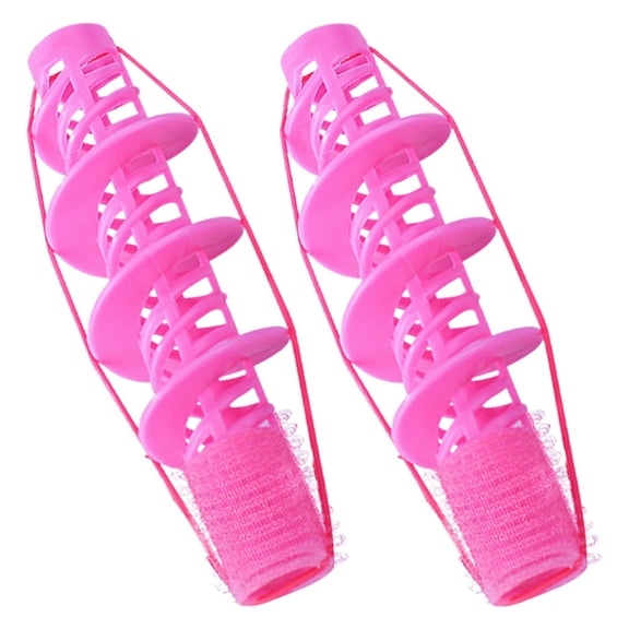 2 Pcs Roller Combs Spiral Curling Iron Miss 13.00X2.00X2.00CM Pink