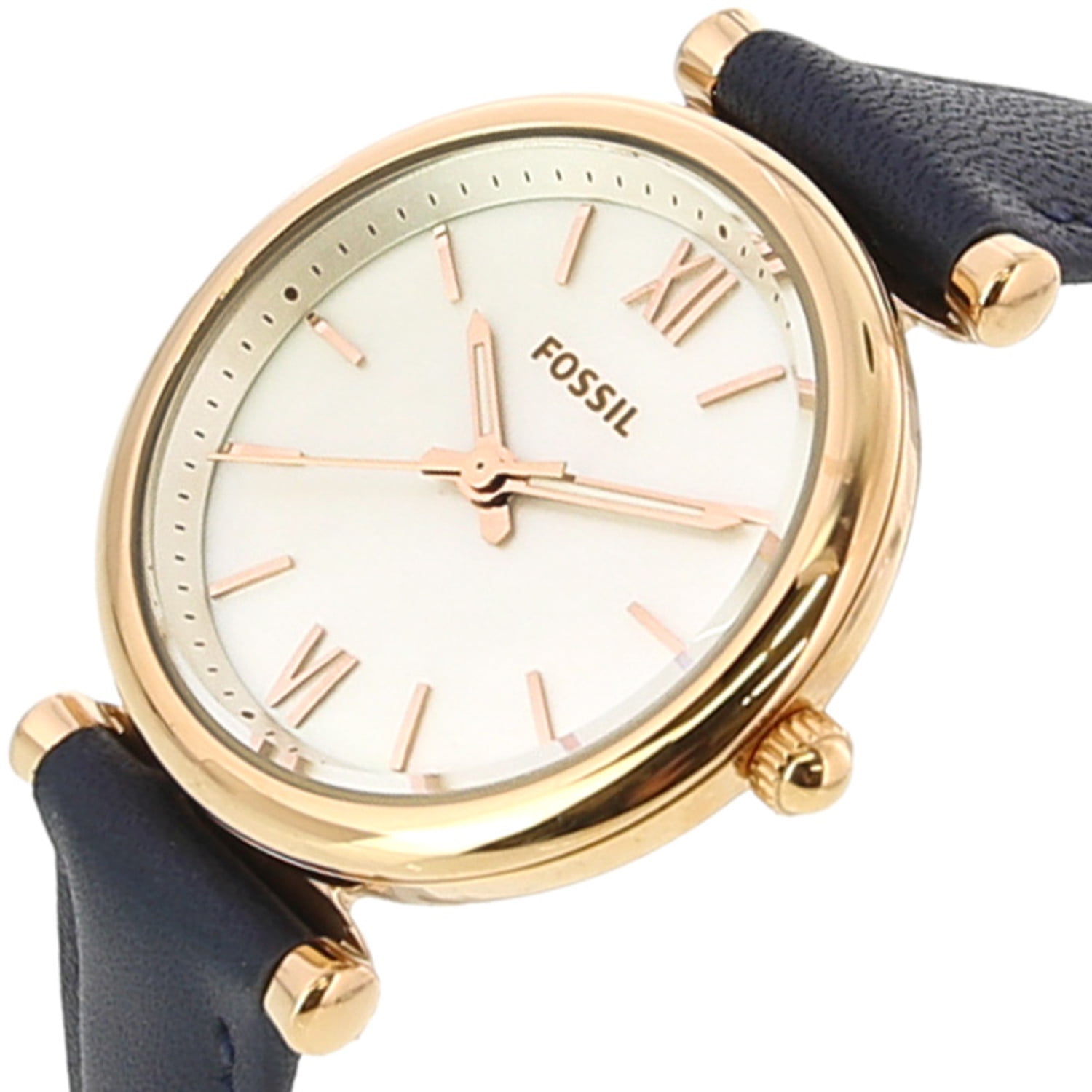 Fossil Women's Carlie ES4502 Black Leather Japanese Quartz Dress Watch |  Walmart Canada