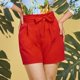 thumbnail image 1 of 980-77 Cklass Short Dama Mujer a la Cintura con Laso Naranja Cklass 890-77, 1 of 2
