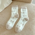thumbnail image 4 of Bibifish Womens Socks Fall Winter Thick Thermal Socks Cozy Lined Crew Socks Cute Printed Fluffy Girls Home Sleeping Socks, 4 of 4