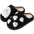 thumbnail image 6 of KEVCHE Halloween Ghost Plush Cotton Slippers for Men Women,Christmas Fluffy Warm Cozy Indoor House Shoes with Anti-Slip Sole, Lightweight Winter Slippers Plus Size Available, 6 of 6