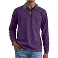 thumbnail image 2 of S-5X Big & Tall Golf Shirts for Men Plus Size Long Sleeve T-Shirts Casual Pullover Button Collared Solid Color Athletic Workout Tees Tops, 2 of 6