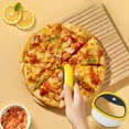 thumbnail image 4 of Snmubt Food Grade Stainless Steel Cutter Baking Tool Flour Roll Scraper Household Scraper Pizza Cutter Household Pizza Semicircle Baking Tool With Lid (Yellow), 4 of 6