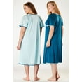thumbnail image 2 of Only Necessities Plus Size 2-Pack Short Silky Gown, 2 of 6