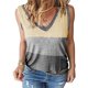 thumbnail image 2 of Chaleco sin mangas con cuello en V a la moda para mujer Contraste de color Falso Dos tops Pompotops lopia997420, 2 of 7