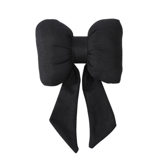 Linen Linen Bow Car Headrest Streamer Ribbon Bow Car Adults Pillow Kids R7L2
