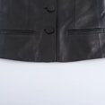 thumbnail image 5 of HH TRAF Top de piel sintética sin tirantes, de un solo pecho, sexy, negro, a la moda para mujer, elegante, sin espalda, estilo urbano, sin mangas, 5 of 5