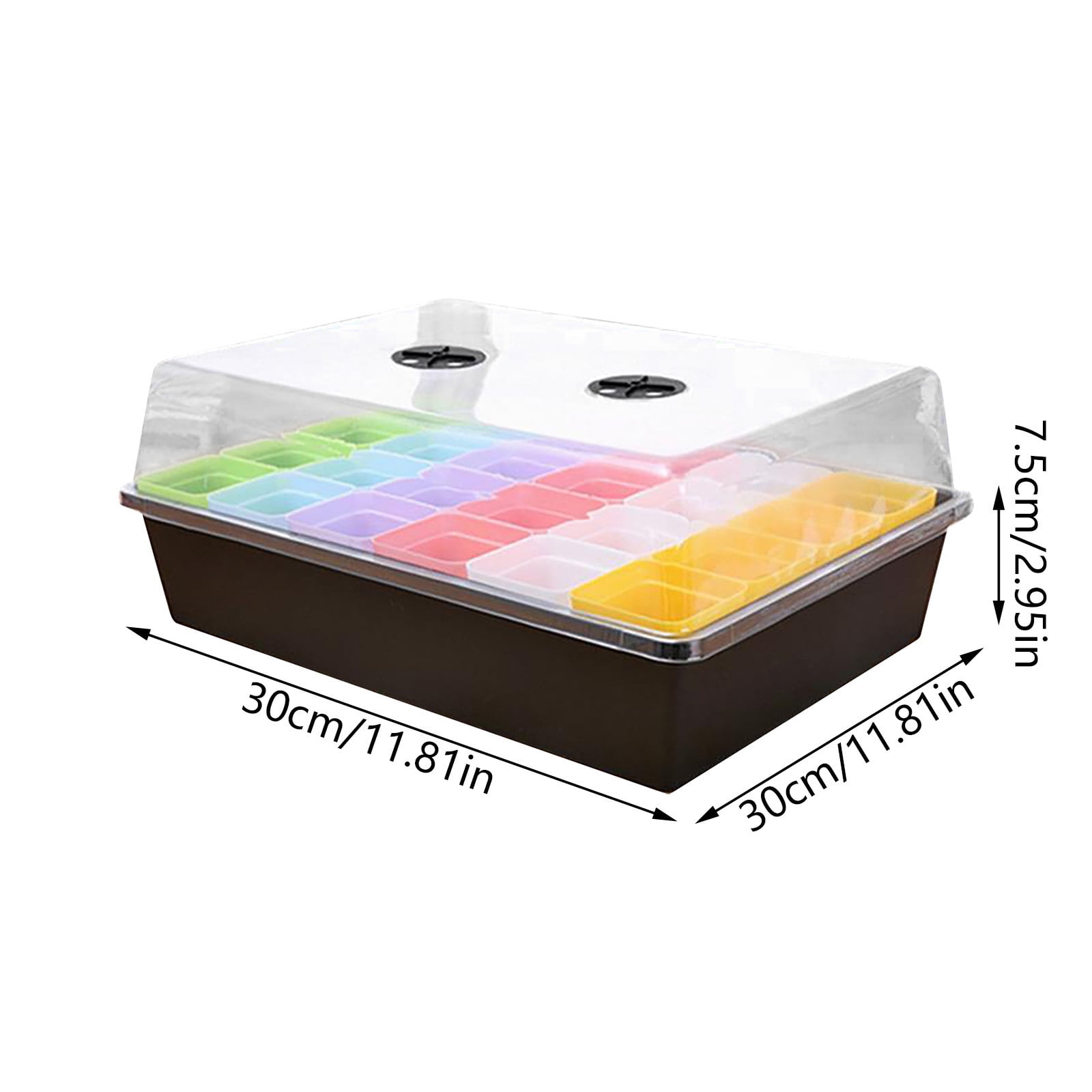 ufehgfjh 20-Cell Mini Germination Tray Kit With Breathable Lids Seedling Propagation Box Nursery Pots Tray And Cover Reusable Starter Kit For Seed Starting Greenhouse Gardening