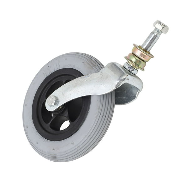Wheelchair Wheel, Wide Application Wheelchair Front Castor Thickened Hub PU 6 Inch Grey Shock Absorbing for Medical Vehicles