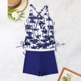 thumbnail image 6 of HUAXUN Plus Size Tankini Swimwear Y2k Swimsuit Tummy Control Swimsuits for Women Drawstring Backless Design Beachwear 2 Piece Swimsuit Tummy Control Bathing Suit, 6 of 8