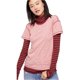 thumbnail image 2 of Free People - Camiseta básica para mujer con aspecto de capas Piper, rojo, mediano Free People Camiseta básica, 2 of 2