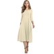 thumbnail image 1 of Women Summer Dress Fall Women's Clothing Round Neck Shirt With Half Sleeve Solid Color Wide Hem Dress, 1 of 5