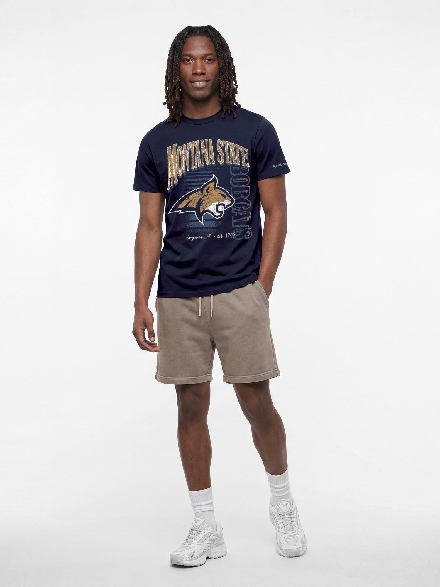 Montana State Bobcats Reebok Mens Crew Neck Short Sleeve T-Shirt