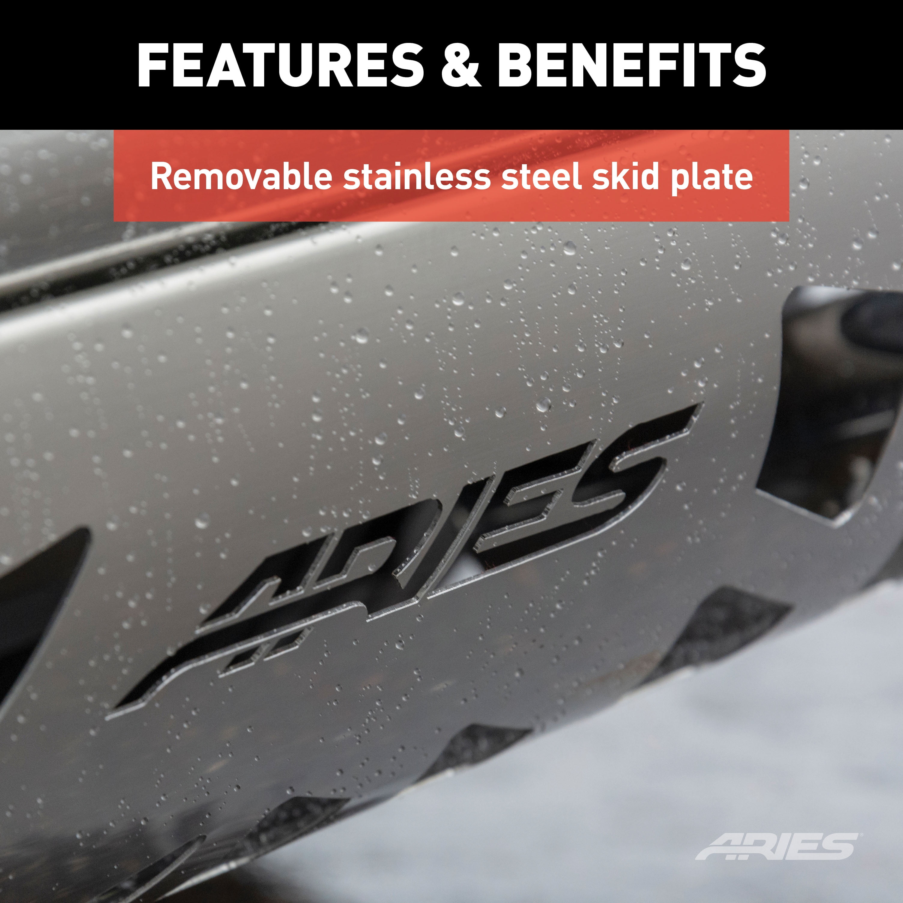 ARIES B35-4017 3-Inch Black Steel Bull Bar No-Drill High-Strength Bull Bar For Chevrolet, GMC