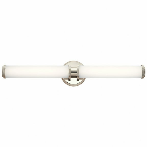 45685PNLED Kichler Lighting Indeco - 2 Light Linear Bath Vanity Approved For Damp Locations - With Transitional Inspirations - 5 Inches Tall By 27
