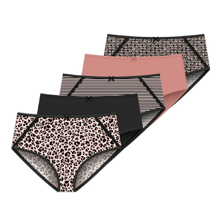 Delta Burke Adrianne Collection Women's Microfiber Brief Panties 5-Pack  Size 8 