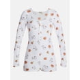 thumbnail image 5 of Peanuts Snoopy Women's and Women's Plus Pumpkin One Piece Sleep Romper, Sizes XS-2X, 5 of 5