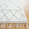 thumbnail image 3 of SAFAVIEH Casablanca Abby Diamond Cotton Area Rug, Ivory/Grey, 8' x 10', 3 of 8