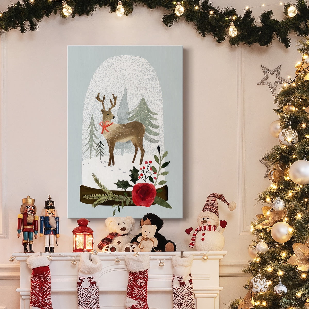 Snow Globe Village III- Gallery Wrapped Canvas