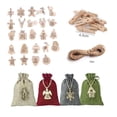 thumbnail image 3 of fastboy 24pcs Christmas Drawstring Bag Set Holiday Ornament Gift Bags Party Supplies, 3 of 6