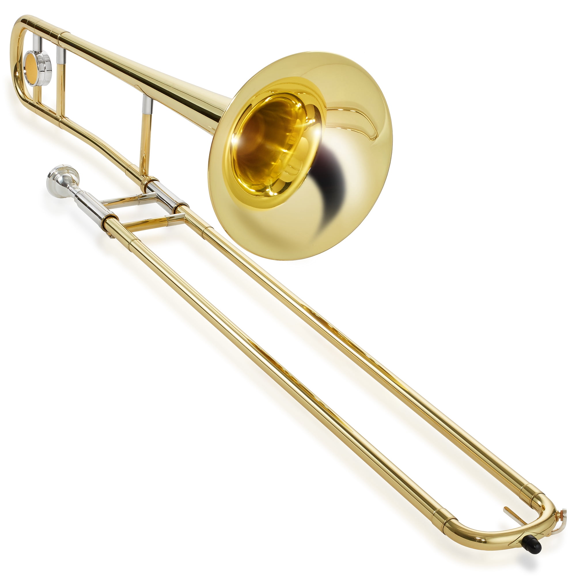Ashthorpe Bb Tenor Slide Trombone for Students and Beginners, Gold Lacquer Finish
