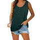 thumbnail image 1 of Gibobby Blusas Manga Larga Mujer Camiseta sin mangas Henley para mujer, cuello redondo, sin mangas, túnica, , con botones, para verano（Azul， S), 1 of 5