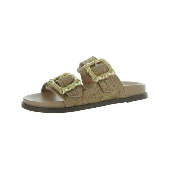 Schutz Womens Enola Natural Sporty Flatforms Open Toe Slingback Sandals