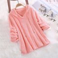 thumbnail image 3 of Mrat Women's Sweatshirt Fleece Hoodie Oversized Warm Pullover Fuzzy Pajama Tops Soft Loungewear S-20 Pink-A XXL, 3 of 7