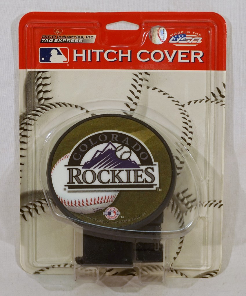 Colorado MLB Baseball Rockies heavy duty ABS Plastic Trailer Hitch Cover - no hitch pin required - image 2 of 5