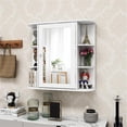 thumbnail image 3 of Pemberly Row Mount Wall Surface Bathroom Storage Cabinet Mirror White, 3 of 8