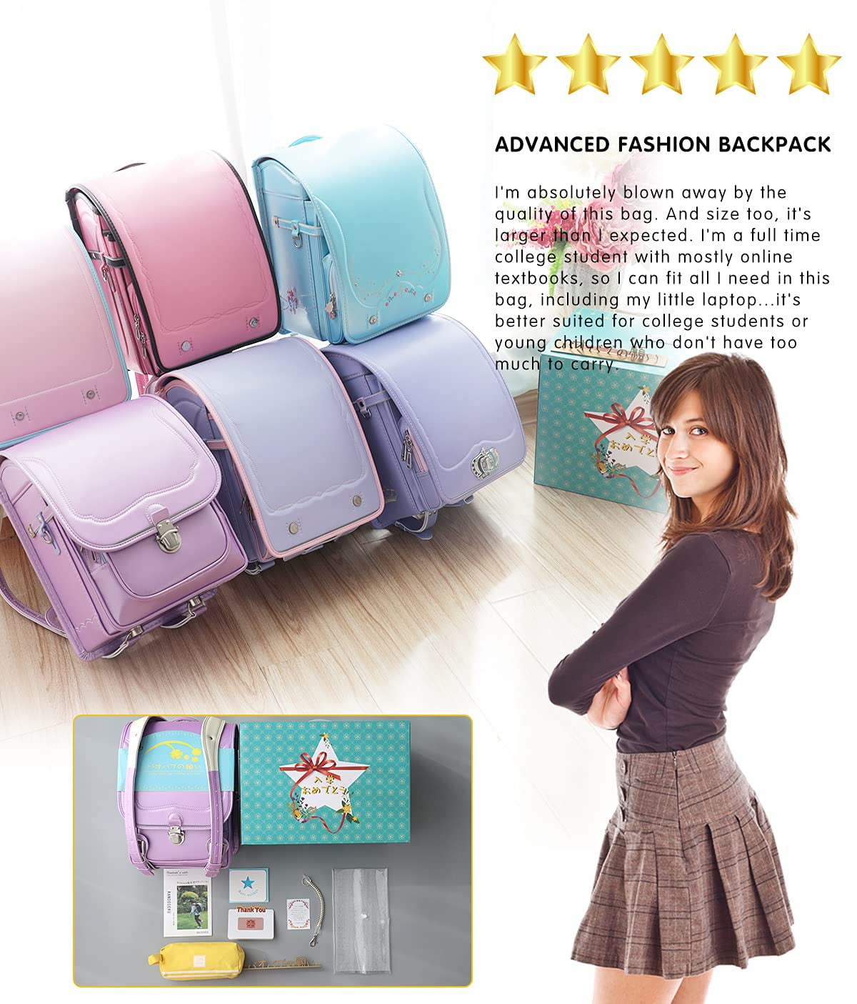 Baobab's Wish Japanese School Bag for Elementary School Students