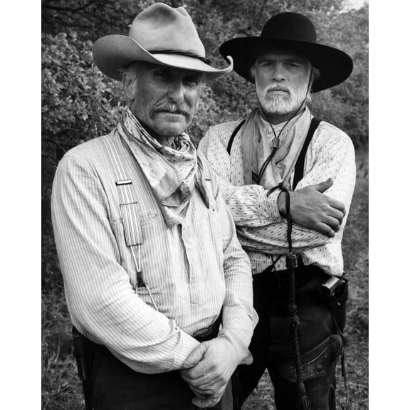 Lonesome Dove Robert Duvall Tommy Lee Jones B/W Portrait classic western Photo
