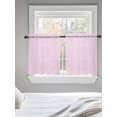 thumbnail image 5 of Pink White Stripe Tier Curtains 24 Inch Length,Sheer Curtains for Bedroom Living Room Window Modern Minimalist Geometric Striped Small Half Window Kitchen Curtains & Drapes 27.5"x24" 2 Panels, 5 of 6