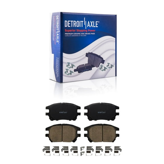 Detroit Axle - Front Ceramic Brake Pads with Hardware Kit for 2002 2003 Lexus RX300