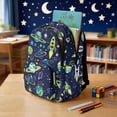 thumbnail image 4 of HUIACONG Space Rocket Planet 17 Inch Backpack and Lunch Box Set 4 Pcs Total, Pencil Case & Water Bottle Sleeve, Fits Laptop and Textbooks, for Middle and High School, 4 of 7