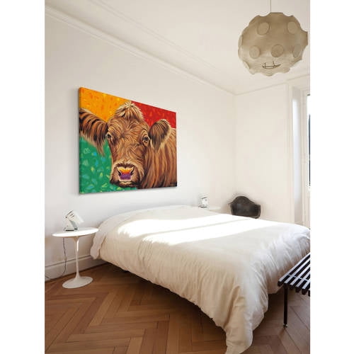 Marmont Hill "Country Cow II" Painting Print on Wrapped Canvas