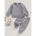 thumbnail image 2 of GXFC Baby Boys Fall Tracksuit Outfits Set Clothes 6M 1T 2T 3T Toddler Boys Long Sleeve Sweatshirt and Elastic Waistband Sweatpants 2 Piece Casual Autumn Clothing for Kids Boys, 2 of 9