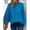 thumbnail image 6 of Women Lightweight Sweaters Ribbed Solid Color Design 5XL Plus Size Sweaters for Womens Long Sleeves Oversized Pullover Tops Relaxed Fit Cogild, 6 of 6