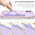 thumbnail image 6 of for iPhone 11 Case, Phone Case for iPhone 11 with Wristband Holder Heart Pattern Soft TPU Bumper Electroplated Shockproof Protective Women Phone Cover for iPhone 11 6.1'', Purple., 6 of 8