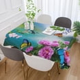 thumbnail image 5 of Blue Butterfly Rectangle Tablecloth, Dust Proof Anti Wrinkle Wipeable Table Cloth Tabletop for of Dinner Kitchen Wedding Holiday Party 60"x108" Home Decor, 5 of 7