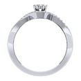 thumbnail image 4 of Dazzlingrock Collection 0.30 Carat (ctw) 10K Round Diamond Twisted Swirl Cluster Engagement Ring 1/3 CT, White Gold, Size 6, 4 of 7