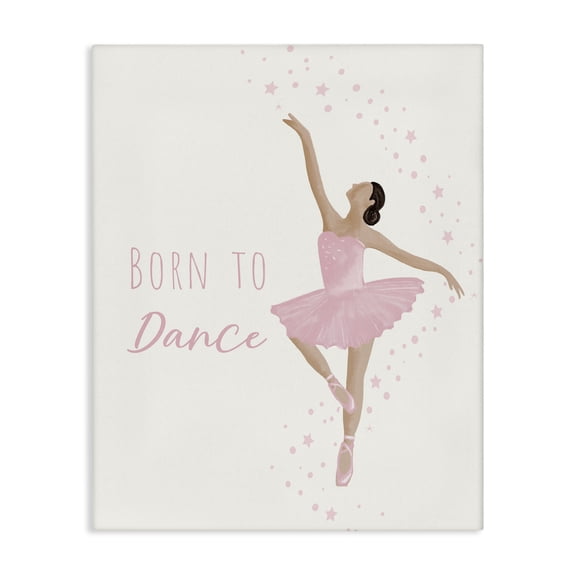 Stupell Industries Cottage Born To Dance Ballerina Canvas Art, 16 x 20, by Chen Alyesh
