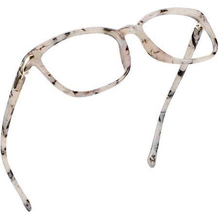 LifeArt Blue Light Blocking Glasses, Anti Eyestrain, Computer Reading Glasses, Gaming Glasses, TV Glasses for Women and Men, Anti Glare (Marble, +1.00 Magnification)