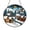 Acrylic 3.5 Inch, variant on Snowy Village Stained Glass Suncatcher Window Hanging, Winter Town Art Glass Panel with Snowy Landscape, Decorative Holiday Village Window Ornament for Christmas Home Decor Gift