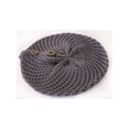 thumbnail image 1 of Buttoned Crochet Ribbed Knit Beanie Cap - Grey, 1 of 2