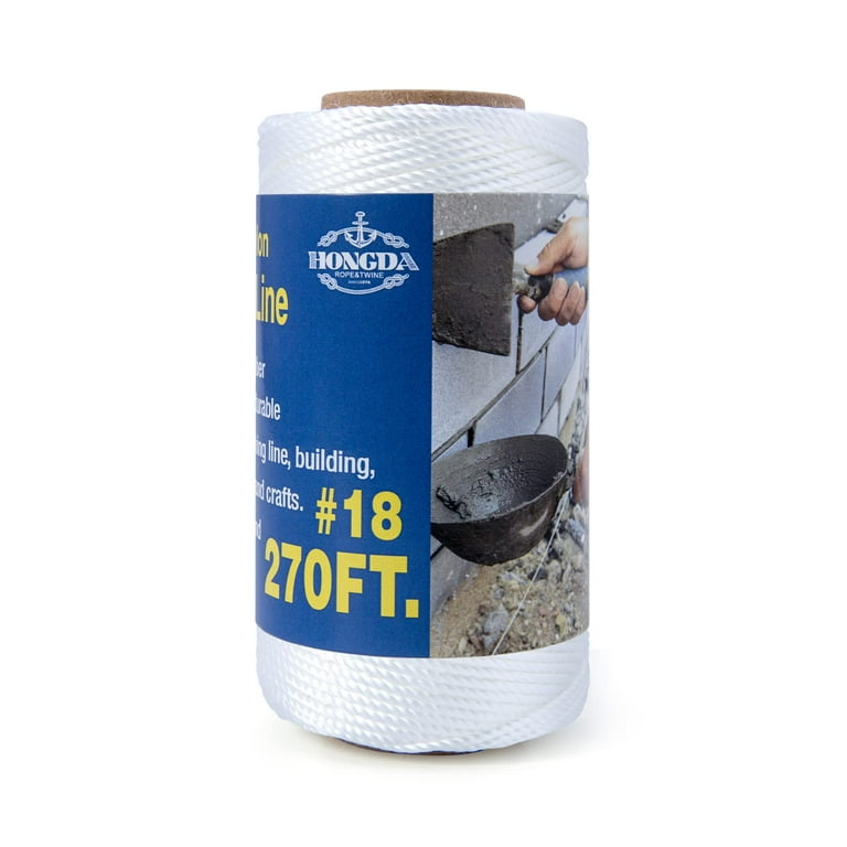 HONGDA Twisted Nylon String, #18 x 270FT Mason Line String , Nylon