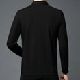 thumbnail image 3 of Annhoo Mens T-Shirts Fall Classic Solid Color Long Sleeve Collared Pullover Work Casual Basic Tops Business Slim Clothes, 3 of 5