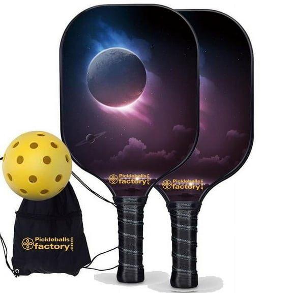 Pickleball Factory PB00014-1-G Pickleball Set - The Moon Pickleball Rackets Near Me, Best Type of Pickleball Paddle, Glassfiber Graphite
