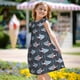 thumbnail image 5 of Fotbe Cute Shark Vestido de Dormir para Niñas de 3 a 10 Años, Mangas Cortas, Estilo Princesa, Pijama Camisón con Mangas Voladas-Medium, 5 of 6